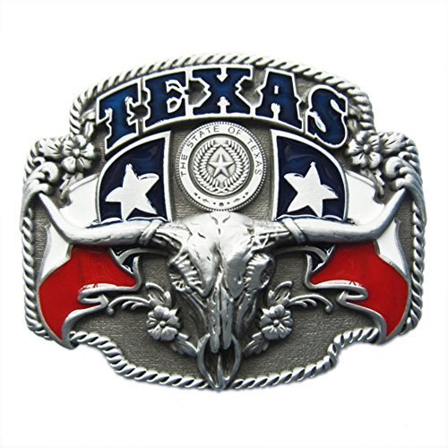 New Vintage Style Longhorn Bull State Emaille Western Cowboy Gürtelschnalle
