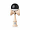 KROM Kendama POP LOL Schwarz - aus zertifiziertem Buchenholz - Hohe Holzqualität - Für Anfänger und Profis - Pack : Ersatzschnur + Stickers