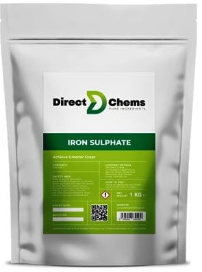 Iron Sulphate (Damp Grade) Gardening, 1 KG, Promote Greener Grass, Soluble in water, Lawn Conditioner, Fertiliser