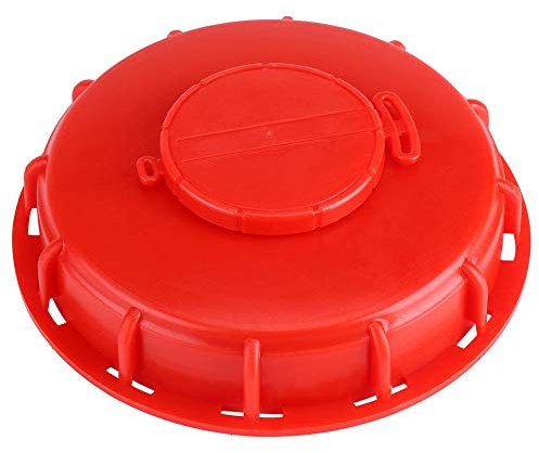 IBC-Tank-Fass Abdeckung (Atem Abdeckung), Tankdecker Adapter, Kunststoff Dichtung Abdeckung, Wassertank Zubehör, Flüssigspeicher Abdeckung für Chemie, Medizin, Essen, Rot(Atemschutz)