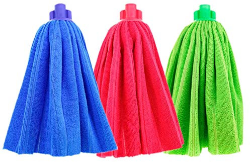 Tradineur - Pack de 24 fregonas Ballarina de Microfibra ecológica, 30 x 13 x 7 cm, Colores Surtidos