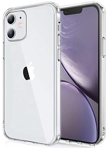 GeeEase iPhone 12 Case/iPhone 12 Pro Case - Crystal Clear & Anti-Yellowing - Mil-grade Shockproof Protection - Hard PC & soft TPU Protective Phone Case - Slim Thin Fit Cover 6.1-Clear