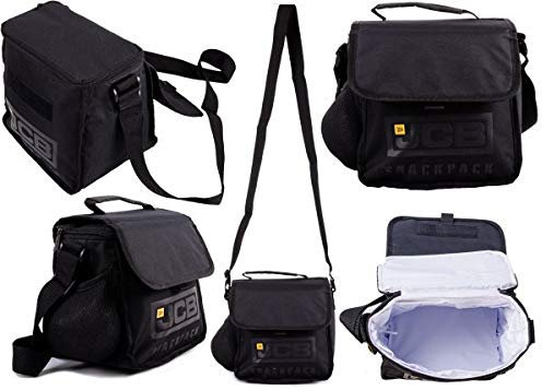 JCB Adult Lunch Box - Men's Cooler/Food Storage Bag - Thermal Lunch Box - Black 9L