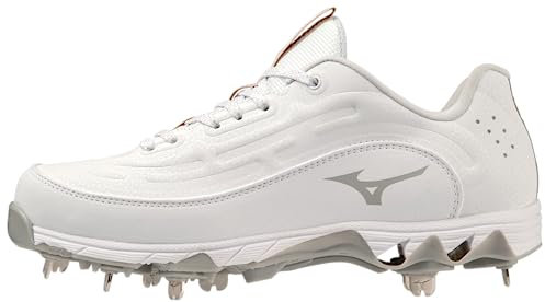 Mizuno Tacos de softball de metal bajo Swift 8 para mujer, Blanco, 43 EU