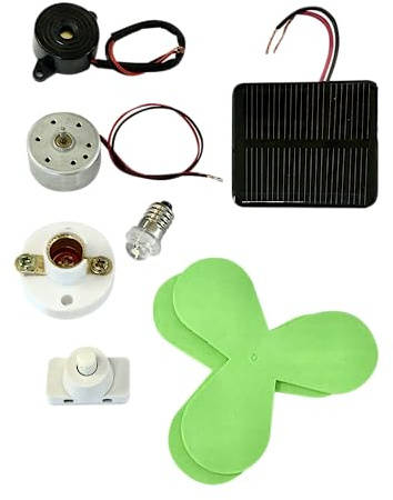 Electro DH Elektrisches Solar-Set für Kinder, inklusive Elektrizitäts- und Solarenergiekomponenten, geeignet für Kinder, Zusammenbau erforderlich, Aufsicht für Erwachsene erforderlich