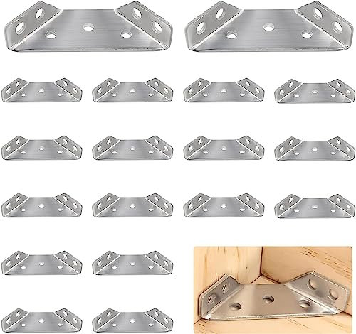 Lohill Edelstahl Dreieck Unterstützung, Satz 20-Winkel Halterungen, Edelstahl Eckverbinder für Holzregale, Schränke, Tische, Stühle, Möbelbefestigung,