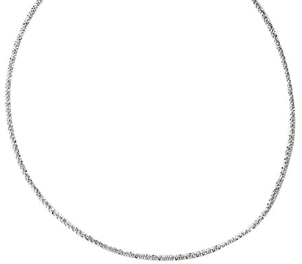 Halskette mit Anhänger aus Sterlingsilber, glitzernde Halskette aus Sterlingsilber for Damen, S925-Sterlingsilber, Schleierkraut, Schlüsselbeinkette, zierlicher, trendiger Halsreif, zarte Halskette, G