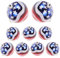 Warmhm 9St Ball mit amerikanischer Flagge Anhänger zum Aufhängen von Geschenken Wandpaneel aus Metallgitter weihnachtskugeln weinachtskugel Ornament Partyzubehör der Baum schmücken