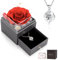 CSYY Ewige Rose, Geschenke für Frauen Infinity Rosen mit 925 Sterling Silber Kette Schmuck Handgefertigte Konservierte Rosen Schmuck Geschenkbox für Frauen Mama Schwester Ehefrau am Weihnachten