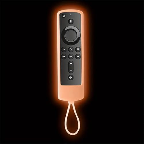 Glow-in-the-Dark Silicone Case Cover For Alexa Voice Remote Fire TV Stick 4K 3rd/2nd Gen & Fire TV Stick Lite 1st/2nd Gen - Protect Your Remote - Compatible With 4K, Lite, Cube (Luminous Orange)