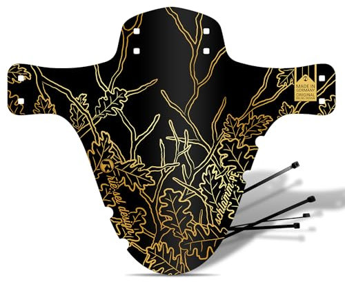 Riesel Design 1x Mudguard - Schlamm:PE - MTB Schutzblech inkl. Kabelbinder/Stylisches Fahrrad Schutzblech & modernes Mountainbike Schutzblech für Jede Fahrradgröße - NEU 2023/24 (Oak Leaves)