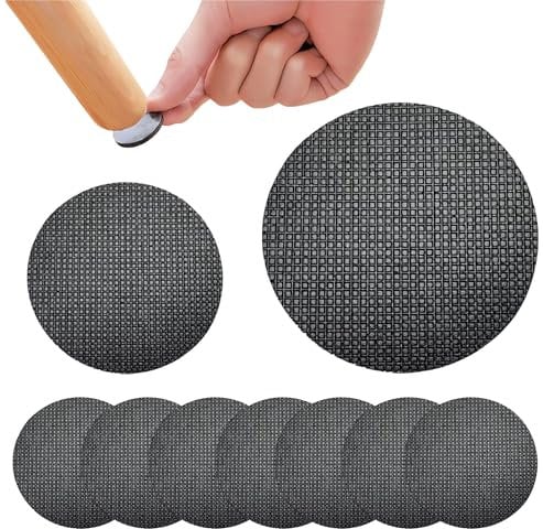 Qrity 16 Stück Möbelgleiter Anti Rutsch Pad, Schwarz Pad, Anti Rutsch Möbelstopper Selbstklebend, Runde, Silikonpads 50MM