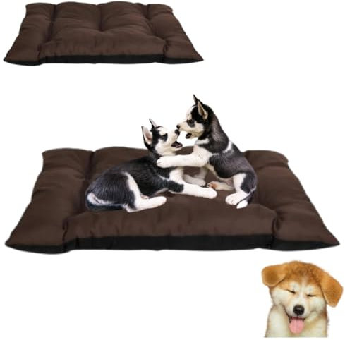 Anwicar Haustierkissen, Hundekissen, Haustierbett, Hundebett, Haustiermatratze, Tierbett, Größe 60 cm x 50 cm, wasserdichtes Material (Braune)