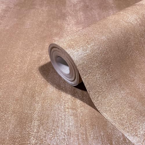 marburg Tapete Braun Metallic Putzoptik Betonoptik Vliestapete für Wohnzimmer oder Schlafzimmer Made in Germany 10,05 x 0,53m