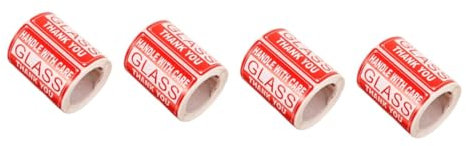 iplusmile 4rollen Fragile Aufkleber Selbstklebende Warnetiketten Für Zerbrechliche Sendungen Handhabungshinweis Für Sichere Verpackung Leicht Anzubringen Und Sichtbar