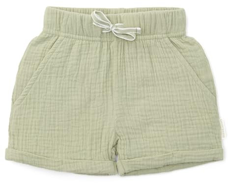 Little Dutch CL24023019 Kurze Hose/Shorts mit Taschen Musselin Grass Green - Little Farm grün (Gr. 80)