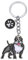 WEWAYSMILE Porte-Clés Chien, Porte-Clés En Métal Petit Chien, Porte-Clés En Métal Chiot Mignon, Pour Décoration Porte-Clés De Voiture, Cadeau Personnalisé, Long 4.13 po/10.5 cm