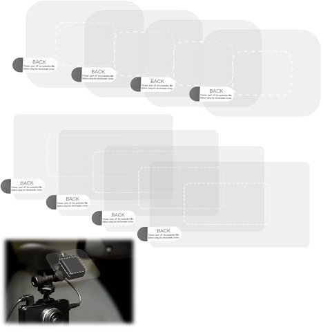 8stk Elektrostatischer Aufkleber Auto, Transparente Elektrostatische Aufkleber Wetterfeste Antistatik Folie Dashcam Langlebige und Wiederverwendbare Folie für Dashcam zur Montage der Dashcam