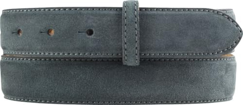 BELTINGER Gürtel aus Veloursleder ohne Schnalle 3,0 cm | Velour-Ledergürtel für Damen Herren 30mm | Wildleder-Gürtel | Anthrazit 100cm