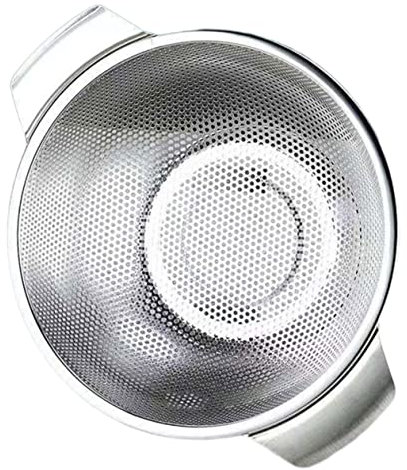 SHOWERORO Cesta De Drenaje De Acero Inoxidable Para Lavado De Verduras y Arroz Escurridor Multiusos Para Fregadero De Cocina Compacto y Fácil De Almacenar