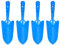 sourcing map Lot de 4 mini pelle à main en métal coloré de 27,9 x 7,6 cm pour repiquer, transplanter, planter des fleurs, désherber, transplanter, jardin, bleu