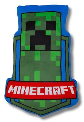 Character World Deko-Kissen für Kinder & Teenager, weich, kuschelig, 3D Kissen Form, perfekt als Kuscheltier für Minecraft und Gaming Fans, Geschenk Creeper Fanartikel (Minecraft)