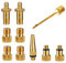 FOWAWU Bicycle Valve Adapter Set - Presta to Schrader, Valve Caps Included, 10 PCS/Set