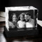 contento Personalisiertes Geschenk | 3D Glasfoto | bis 6 Personen/Tiere | Größe: Glasblock, XL Querformat (130x90x75mm) | Hochzeit, Valentinstag, Geburtstag, Glasbild