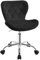 EUGAD Homeoffice Stuhl, Bürostuhl ergonomisch, Schreibtischstuhl höhenverstellbar 360° drehbar, Schminktisch Stuhl Samt, Drehstuhl mit Rollen, 150 kg, Schwarz, 0173BGY