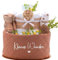 Trend Mama® | Windeltorte Boho Style | Spruch wählbar | 27 Windeln (Gr.2), Musselintuch, Socken & Waschhandschuh |Geschenk Geburt (Design| Kleines Wunder)