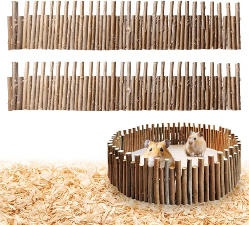 Hamster Valla De Madera,2 Piezas 50 CM Valla De Madera para Hámster,Rata Escalera Puente,Puente De Madera para Hámster para Animales Pequeños,Hámsteres Enanos,Topos Y Chozas