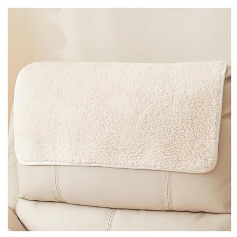 Armlehnenbezüge kopfschutz für sofa couch überzug u form xxl armbezug, sesselbezüge klein kopfstützenschutz abdeckung armlehnen organizer arm armrest cover armlehne bezug 19(Beige,Kopfstütze 1 Stück)