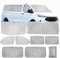 8pcs Pare-Brise Camping-Car pour Ford Transit Custom SWB 2012-2022, Tapis Thermique Cabine intérieure, imperméable UV-Proof Pare-Soleil Voiture Pare-Soleil Couverture de Pare-Brise