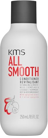KMS ALLSMOOTH Conditioner für mittelstarkes bis starkes, kräftiges Haar, Anti-Frizz, Anti-Haarbuch, Glätte, Glanz, upgecycelte Olive, ohne Silikone, vegane Formulierung, 250ml