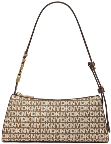 DKNY,HANDBAG,AVRIL TZ SHOULDER BAG,CHINO/CHOCOLATE,1SZ