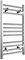 800 x 400 mm Straight Towel Rail Radiator Chrome Bathroom Radiator