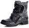 topschuhe24 1242 Damen Worker Boots Stiefeletten Nieten, Farbe:Grau 1242, Größe:36 EU