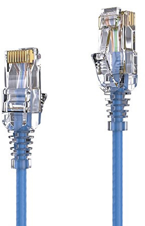 PureLink MC1504-005 CAT6 Netzwerkkabel UTP (10/100/1000 Mbit/s), extra dünn mit 2X RJ45 Stecker, Patchkabel für Switch, Modem, Router, Patchpanels, Patchfelder, 1-er Set, 0,50m, blau