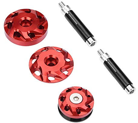 KIMISS Motorrad Rahmen Loch Dekorative Rahmenloch Abdeckkappe Kappe Z1000 1000 Z1000S Z1000SX(Rot)