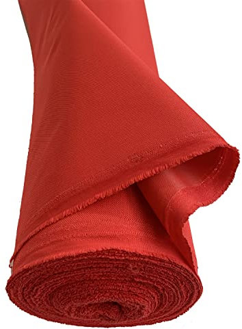 EU Fabric Fire Resistant Canvas Fabric | 600 Denier Heavy-Duty Material for Garden Furniture Covers | Tear Resistant Outdoor Upholstery | Ensuring Safety and Durability-Red 1 Meter x 150cm