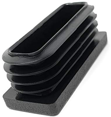 Design61 10x Vierkant Rohrstopfen 50x20mm mit Lamellen