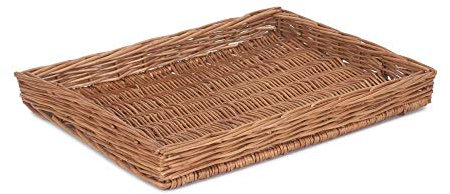 Red Hamper PT154 Wicker Light Steamed Flat Serving Tray