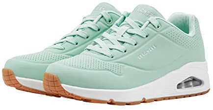 Skechers Uno, Zapatillas Mujer, Mint Durabuck Mesh, 38.5 EU