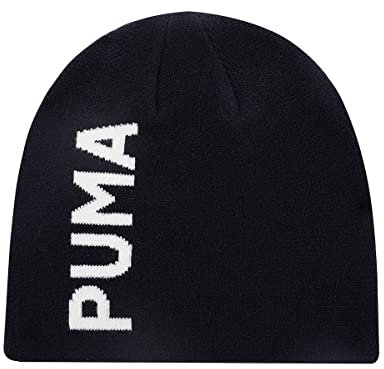 PUMA Unisex Classic Cuffless Beanie Hat, Marineblau/Weiß, Einheitsgröße EU