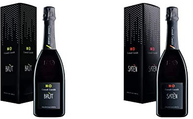 Contadi Castaldi Brut Astucciato - Bottiglia Di Franciacorta Da 750ml. Vino Con 80% Chardonnay, 10% Pinot Nero E 10% Pinot Bianco, Ottimo Per Aperitivo. & Satèn - Astucciato - 750 ml