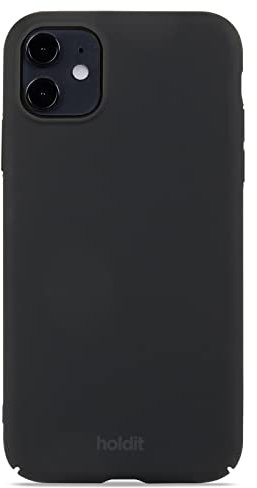 holdit Slim Case iPhone 11/Xr - 1mm Ultra Thin - Hard Case in Recycled Polycarbonate - Schwarz