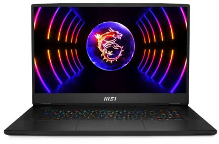 MSI Titan GT77 HX Gaming Laptop (13VH-047UK), Latest Intel Core i9-13980HX, 17.3 UHD, 144Hz, Mini LED Panel, Latest GeForce RTX 4080, GDDR6 12GB, 64GB, 4TB SSD, Windows 11 - Core Black
