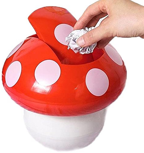 Poubelle Aux Champignons Peut Bac Mini Garbage Bac De Déchet Déchets Basket De Bureau De Gaspilleur De Bureau De Table Couvercle De Panier De Comptoir Mignon