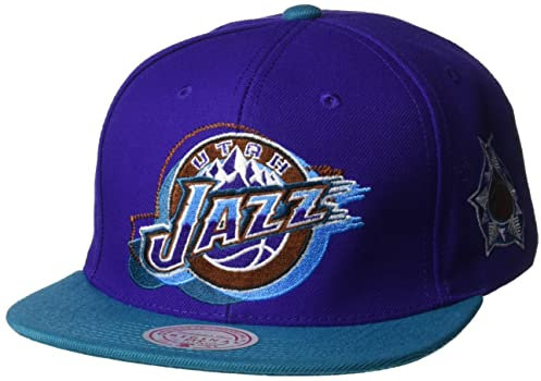 Mitchell & Ness Utah Jazz Logo Blur Hardwood Classic Snapback Cap