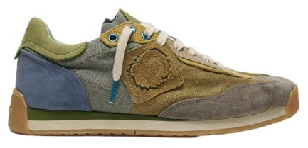 Satorisan - Enso Gaia - Casual Sneaker Herren und Damen - Vintage Leder und Textil Sportschuhe Bequem, Nachhaltig und Dauerhaft - Farbe Rare Earth - Größe 43